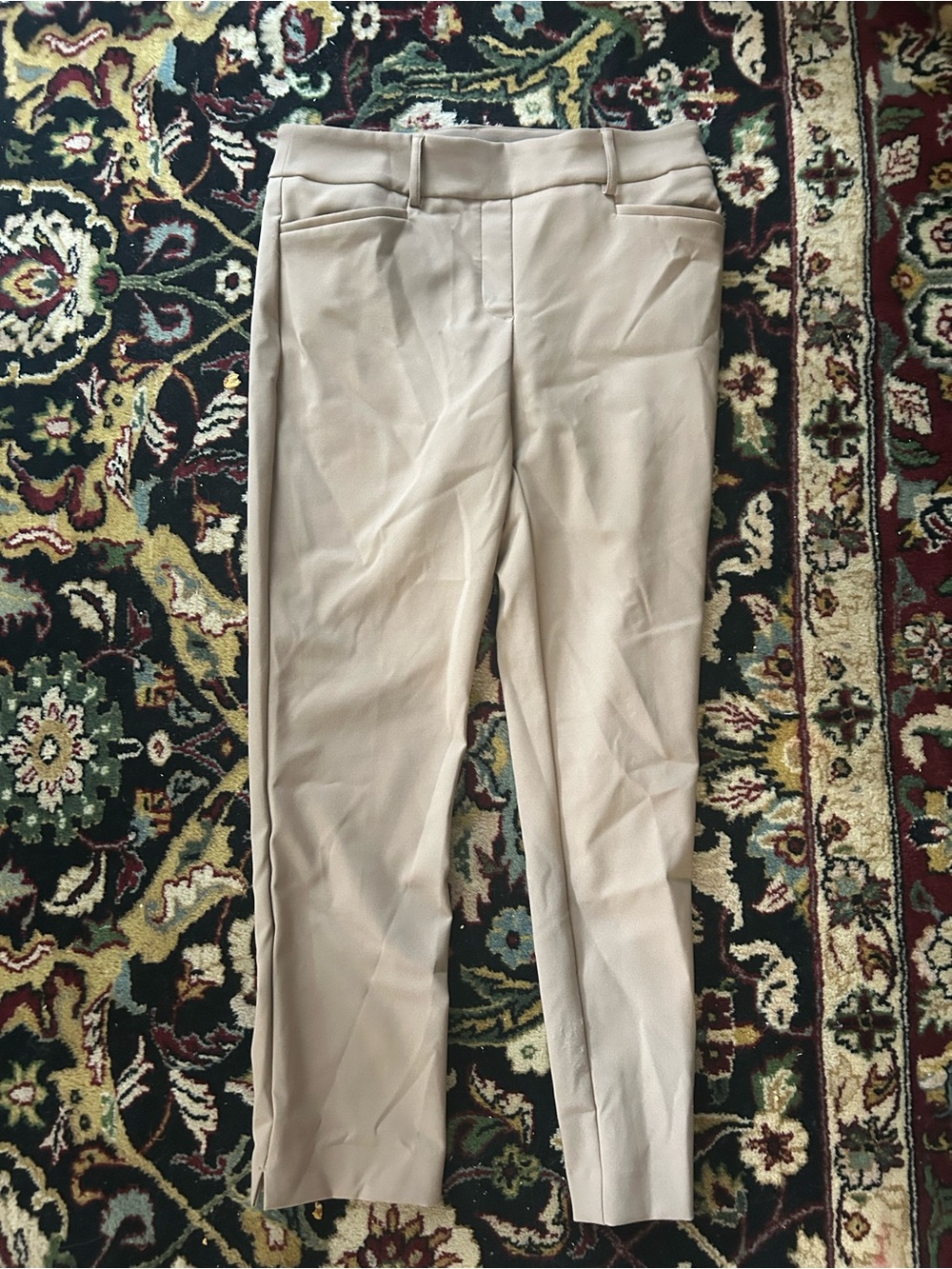 Rachel Zoe Light Beige Tailored Ankle Trousers